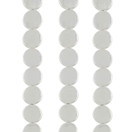Silver Metal Coin Beads, 11mm by Bead Landing&#x2122;